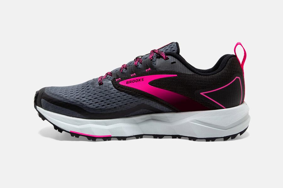 Brooks Divide 2 Trail Running Shoes Womens Black/Pink 395748-GVH